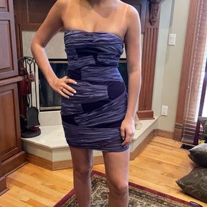 NIKIBIKI Purple Strapless Evening or Party Dress